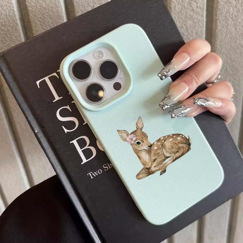 Vintage Brown Deer Design Phone Case For iPhone 17 16 15 14 13 12 11 Pro Max XS XR Plus 15Pro 16Pro Aesthetically Soft TPU Cover