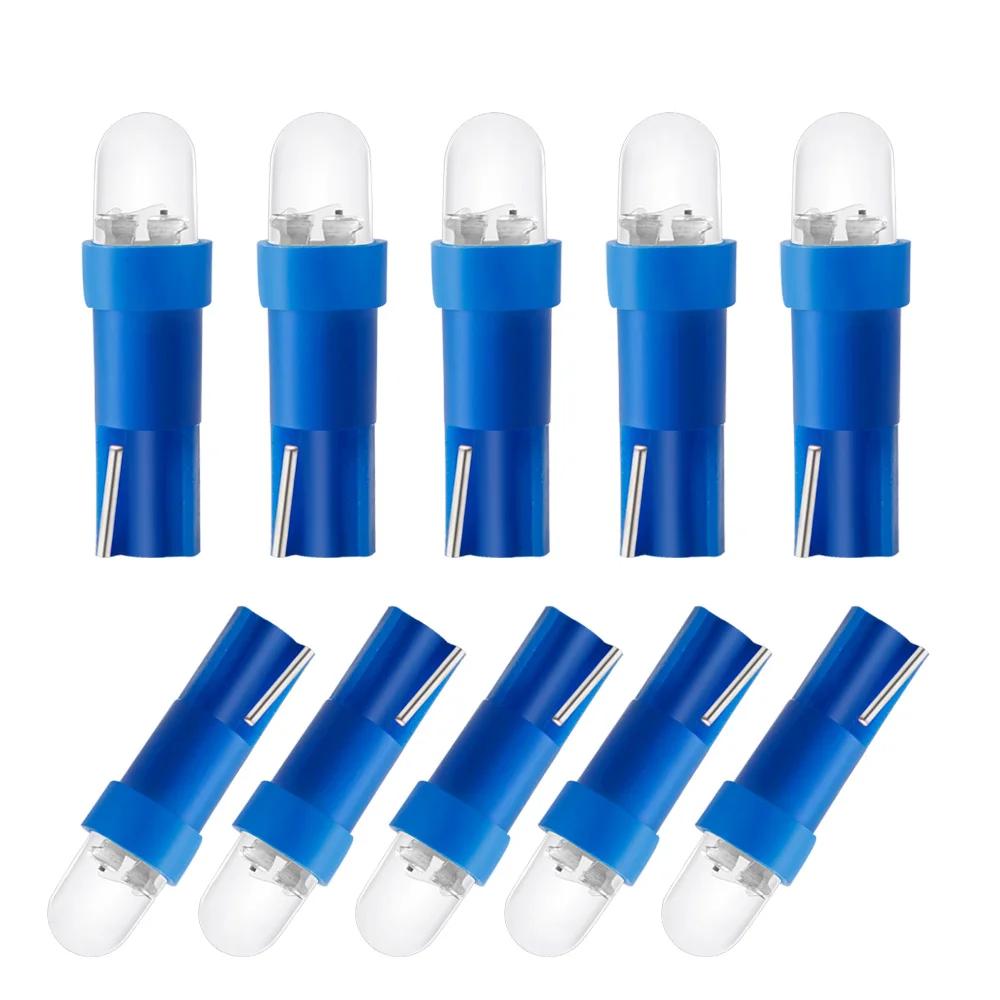10Pcs T5 B8.5d LED Light Car Dashboard Speed Lights Bulb Cars Interior Lamp Accessories Dashboard Side Switch lamps 12V
