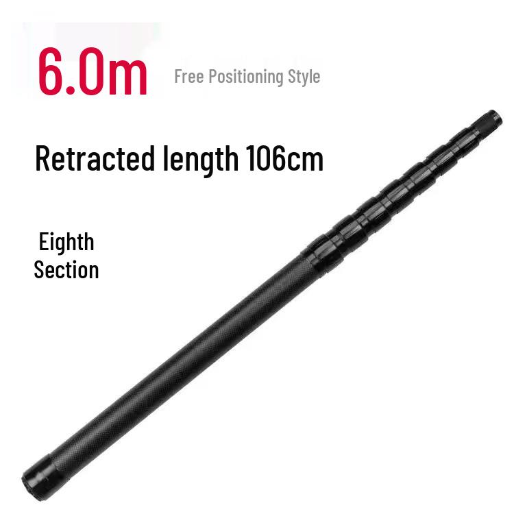 Adjustable Carbon Fiber Landing Net Pole with Screen Support