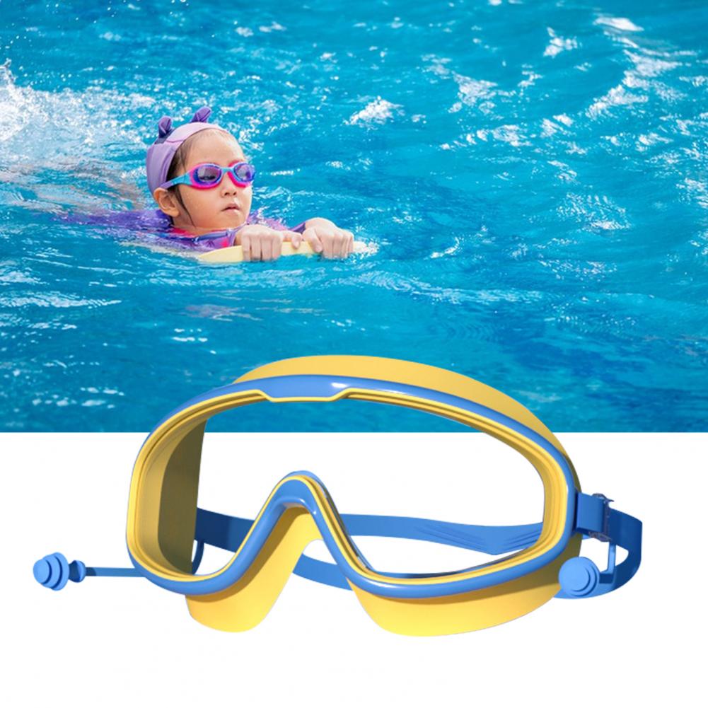 Goggles Youth Swim Goggles with Earplug Anti Leakage Anti Fog Uv for Kids 3 15 Years Old Silicone Diving for Boys