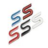 3D Metal S Front Grille Chrome Emblem Badge Car Stickers Decals for Ford Focus Fiesta Ecosport Kuga Mondeo Everest Car Styling