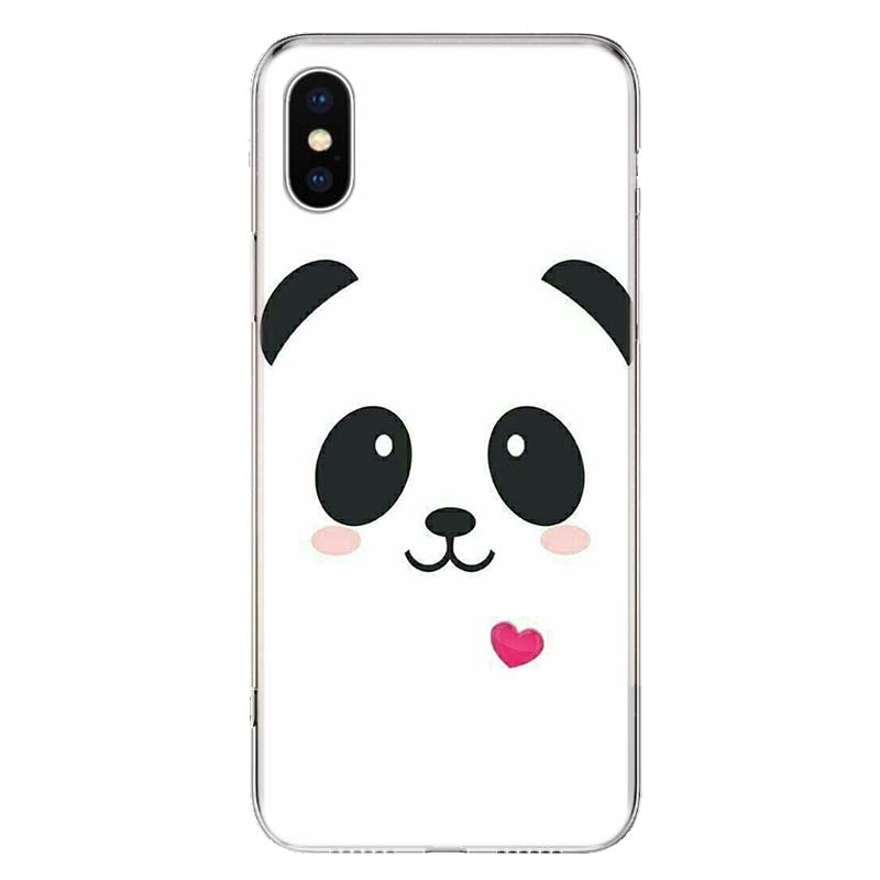 

Милый чехол для телефона с изображением панды в стиле аниме для Apple iPhone 11 12 13 Pro XR X XS Max 7 8 6 6S Plus + Mini 5S SE с принтом Shell Coque Fundas iPhone 5 5S