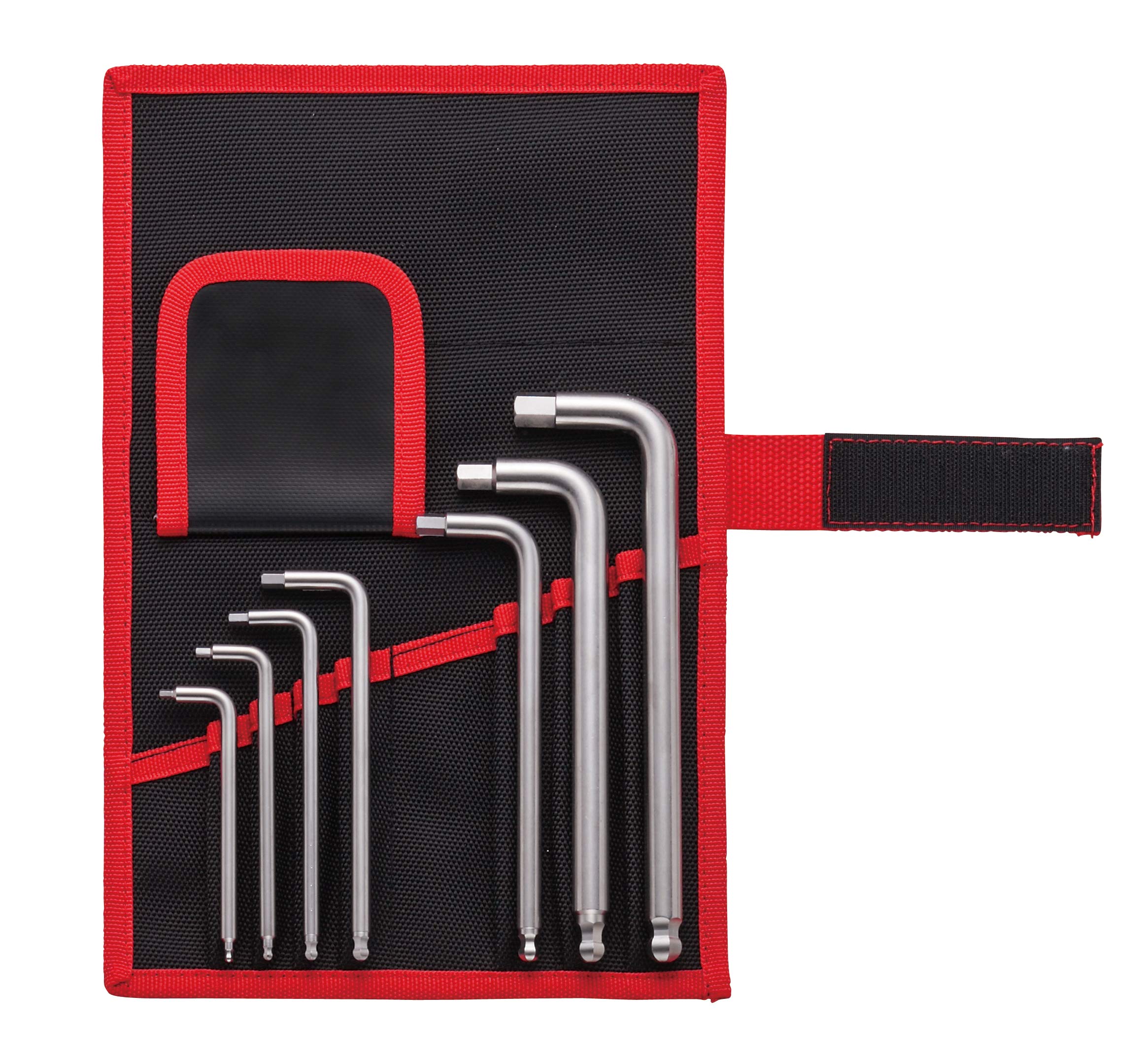 TONE Stainless Steel Long Ball Point Wrench Set SBL701 7 Pieces L-Shaped Black, чёрный