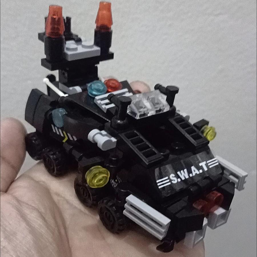 6 IN 1 City Engineering Car Police Truck Mech Dinosaur Building Blocks Tank Helicopter Bricks Fire Fighting Set Toys for Children