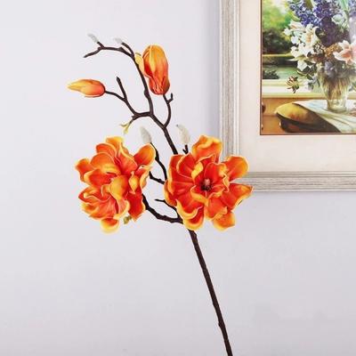 Vase Decor Real Touch Artificial Magnolia Flower Realistic Handmade Faux Magnolia Branch EVA Fake Flower Home Living Room Decor