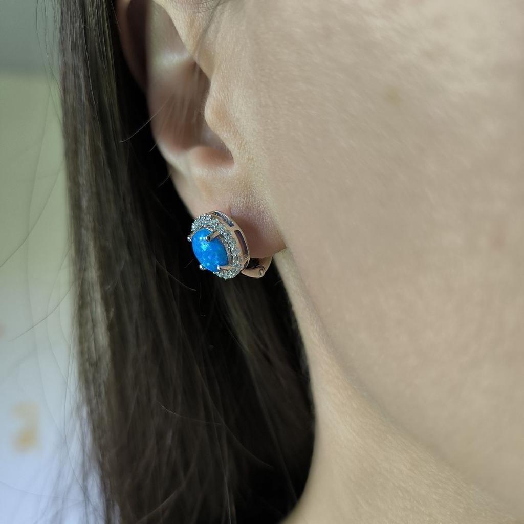 Серебряные серьги с опалом 2.459ct (2192305)