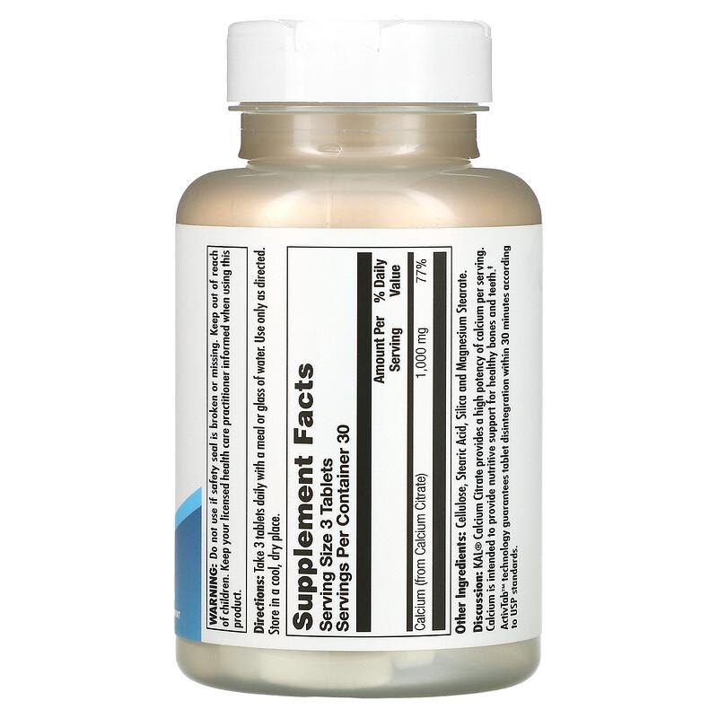 Calcium Citrate 1000, 90 Tablets (333 Mg Per Tablet)