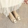 2025 New One-pedal Flat-bottomed Shallow-mouth Single Shoes Women's Spring and Autumn Gentle Evening Comfortable Soft-soled Versatile Doudou Shoes