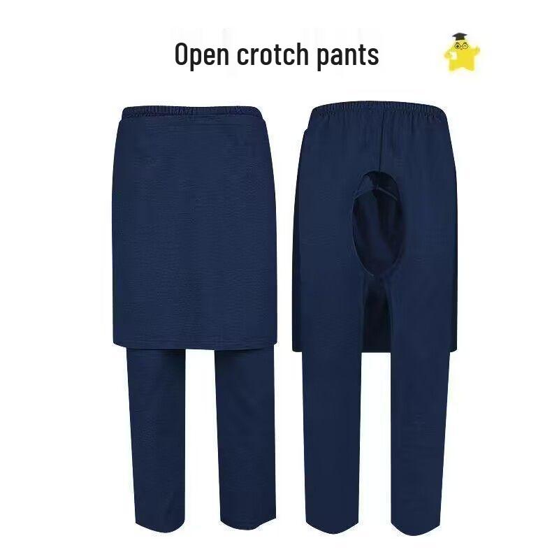 Adaptīvas bikses ar vaļēju kājstarpi gultā