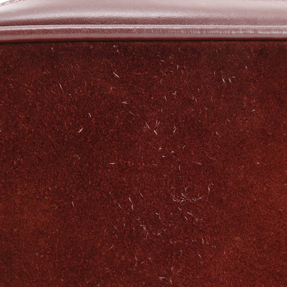 Cartier Must Line Shoulder Bag Bordeaux Suede/Calfskin Women Used