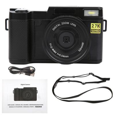 Digitálny fotoaparát 3-palcový LCD displej 180-stupňové otáčanie 2,7K 30MP Vysoké rozlíšenie USB nabíjanie