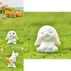 Realistic Rabbit Eat Carrot Diy Resin Figurine Enhancing Miniature Flowerpot Displays