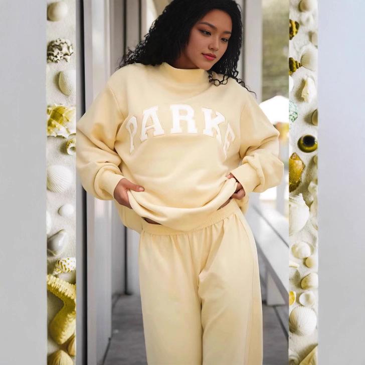 Women's Casual Embroidered Long Sleeve Sweatshirt Hoodie