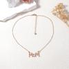 A Simple and Fashionable European and American Alloy Rice Bead Letter MOM Mother's Day Elegant Woman's Necklace