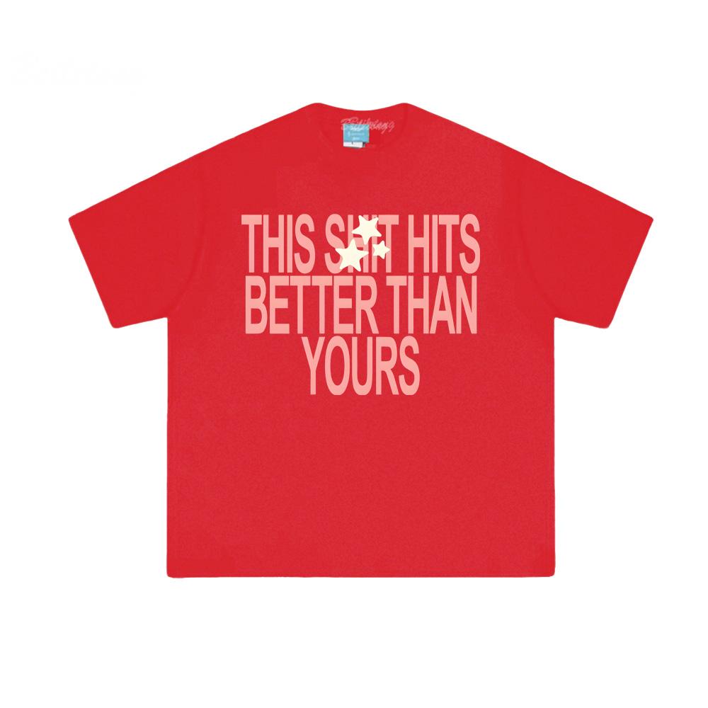 

BETTER THAN YOURS TEE Coi Leray Graphic Printing T-shirt 2026 New 100% Cotton Tshirt Comfortable Clothing XXL червоний
