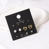 Dieuamour [12Pack] Pretzel Pearl Daily Earring Set