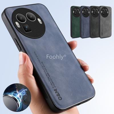 Nubuck Leather Magnetic Case for Realme GT 8 Pro GT8 Protective Cover Shockproof Back Shell Coque Capa Fundas