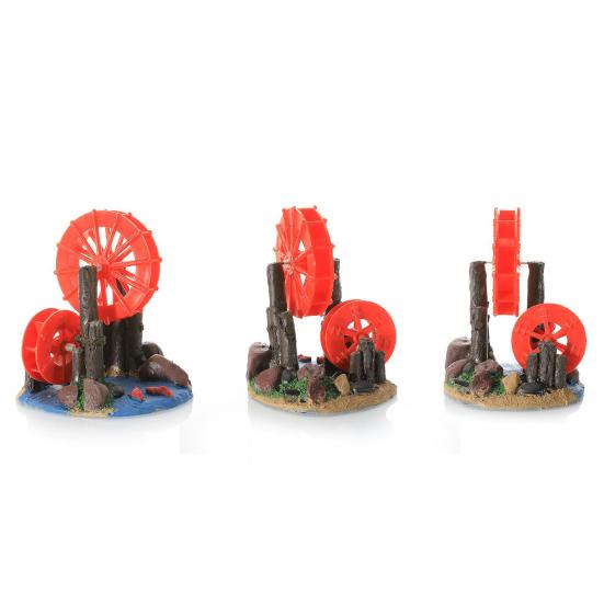 Unfading Color Decorative Resin Fish Tank Ornament Simulation Aquarium Waterwheel Stone Decoration Aquarium Accessories