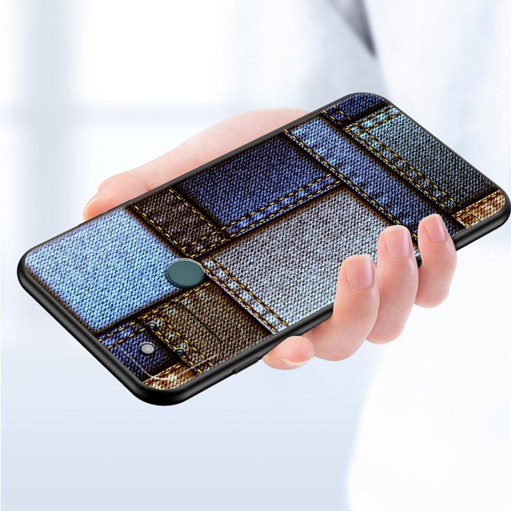 Leather Cloth Pattern Phone Case Cover for Google Pixel 10 9 8 7 6 9A 8A 7A 6A Pro Shockproof Soft TPU 10 Pro XL Shell Funda Bag