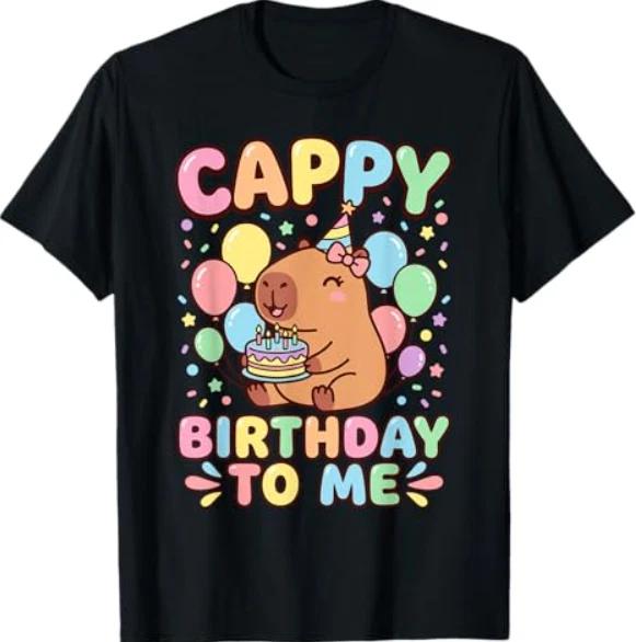 Cappy Birthday Capybara Birthday to Me T-Shirt M