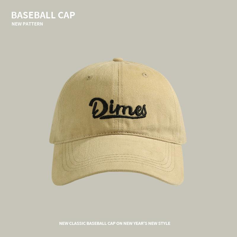 Baseball Cap Men's Trend Brand Embroidered Letter Baseball Cap Big Head Show Face Small Fashion Versatile Outdoor Sports Cap Women
