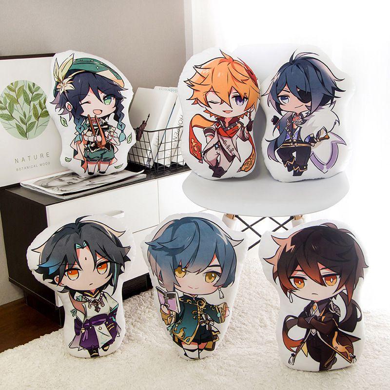 Genshin Impact 45cm Plush Doll Cushion Featuring Cozy Characters For Home Decor