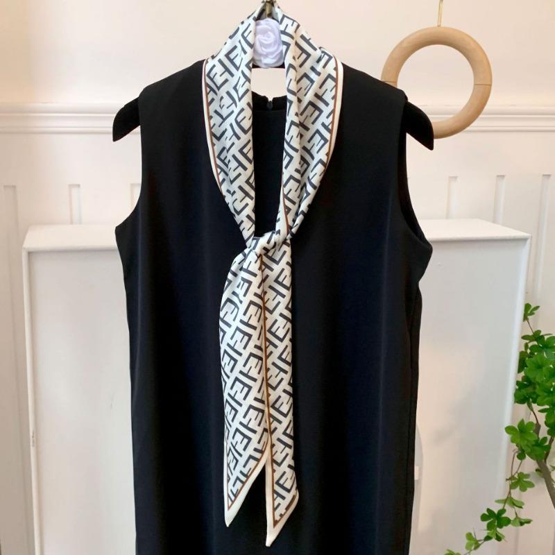 Silk Scarf, Long Strip, Versatile Shirt, Neck Protection, Scarf, Silk Scarf, Multi-purpose Headscarf, Headband, Hair Tie, Decorative Waist Belt.