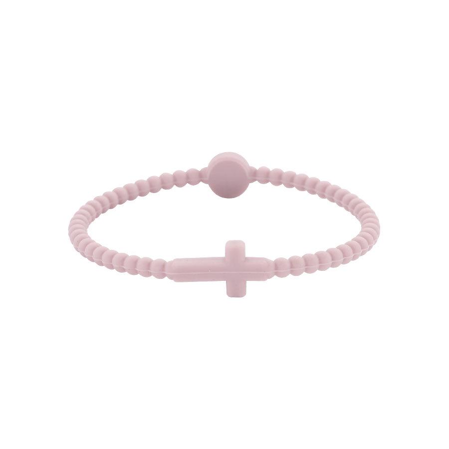 Children's Silicone Cross Thin Macaron Color Wristband Bracelet