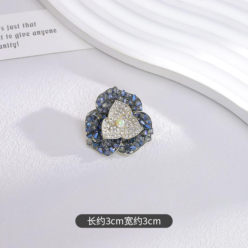 

Rhinestone zircon flower brooch women s high-end corsage design niche pin women s luxury temperament exquisite matching