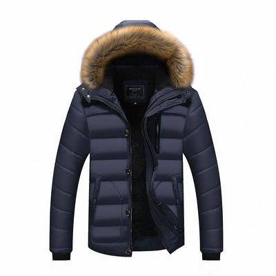 Jaqueta de algodão masculina, jaqueta curta de inverno, quente e justa