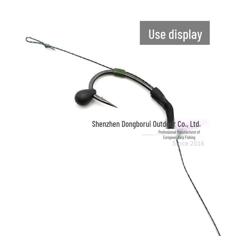 10-Piece Tungsten-Weighted European Carp Fishing Rigs with Sinkers