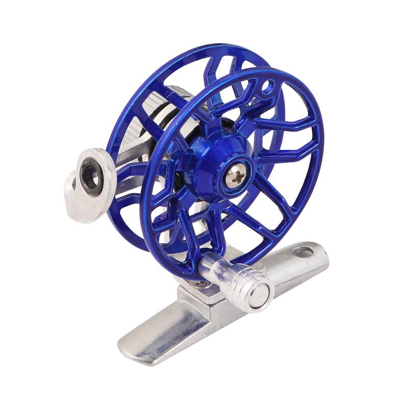 Moulinet de pêche tout métal pour la pêche à la mouche, sur glace, à la roche et au pont, avec frein avant et clip pour appât vivant