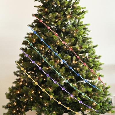 Julgodisgirlang Plast Pepparmintgodis Pärla Julgransgirlang för Julgranskrans Öppen spis Högtidsfesttillbehör