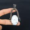 Dendrite Opal 999 Copper Wire Wrapped Pendant, Handmade Gemstone Jewelry Pendant Gift For Birthday