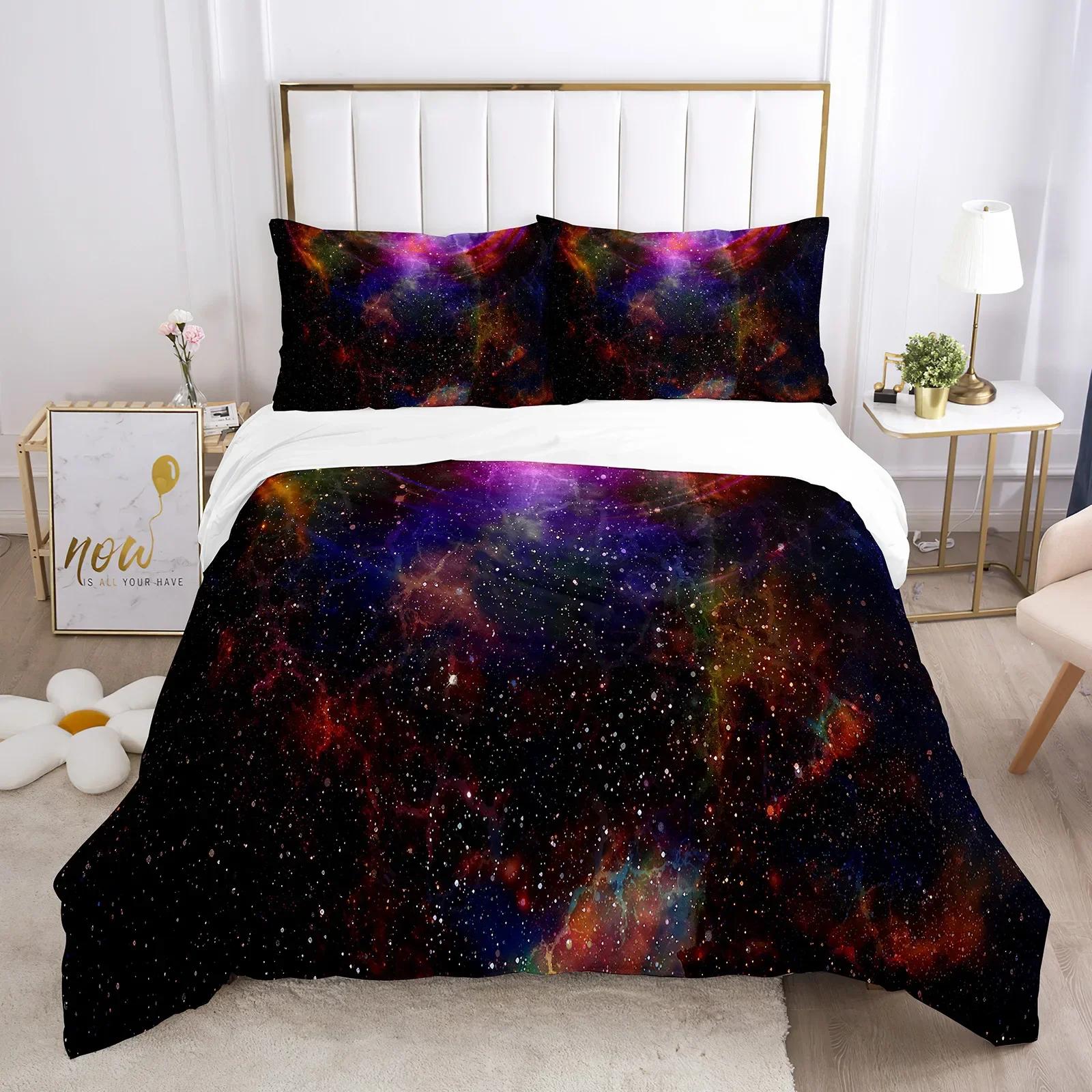 

Galaxy Space 3D Universe Comfortable Duvet Quilt Cover Pillowcase Bedding Set Children Bedroom Decoration Home Textile 70x133cm