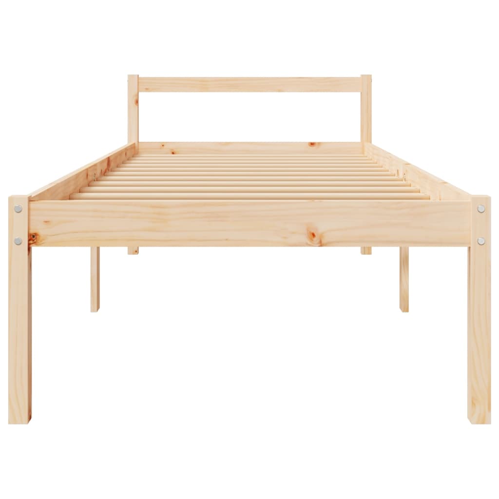 Vidaxl Bed For Seniors, 75X190 Cm, Solid Pine Wood