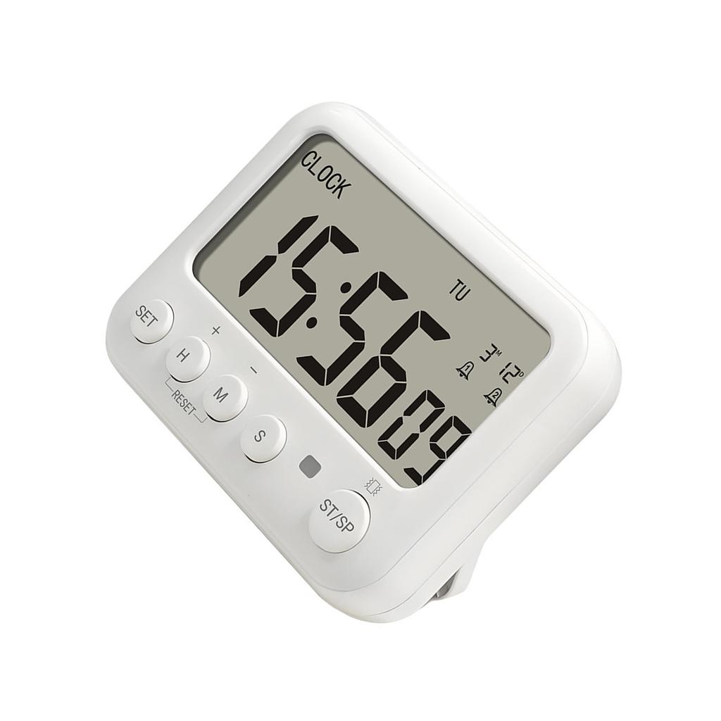 Multifunctional Digital Timer Compact Reusable Countdown Timer Large Display Mechanical Timer for Kitchen Gym Lab Use