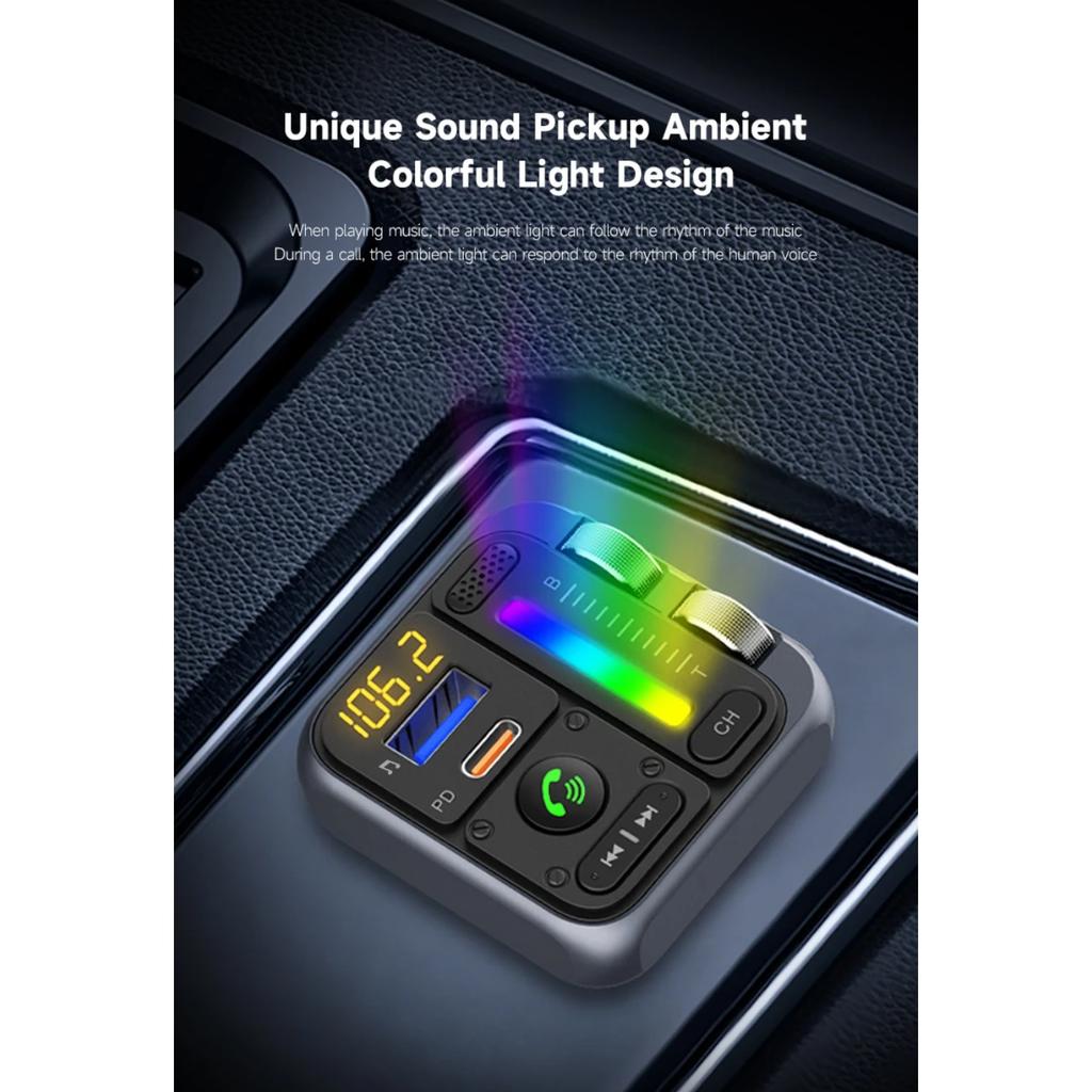 MT04A Transmițător FM Bluetooth 5.3 Adaptor Auto Încărcător Auto 42W PD30W Efect de Sunet HIFI Apel Wireless Hands-free USB Player Muzical MP3