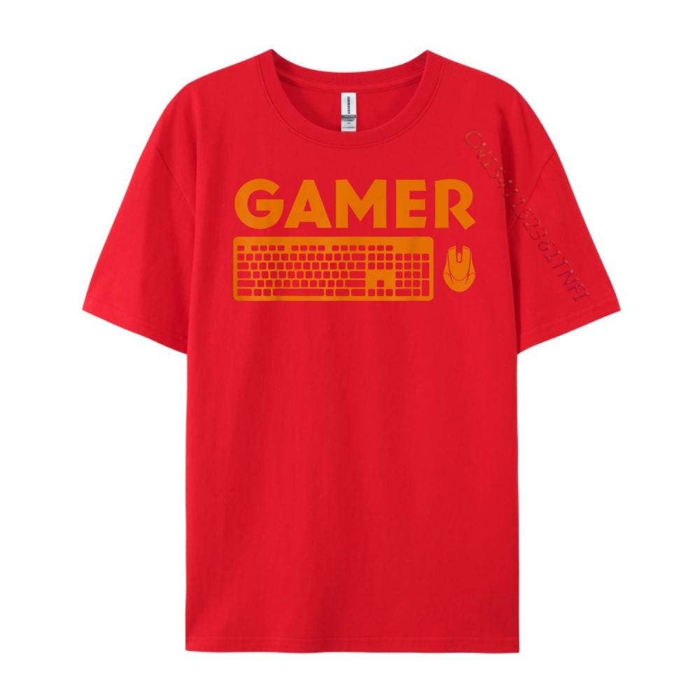 Funny Pc Gamer Keyboard Video Computer Gaming Lovers Outfit Men Graphic Tees Luxury Brand Outdoor Oversize T-shirt