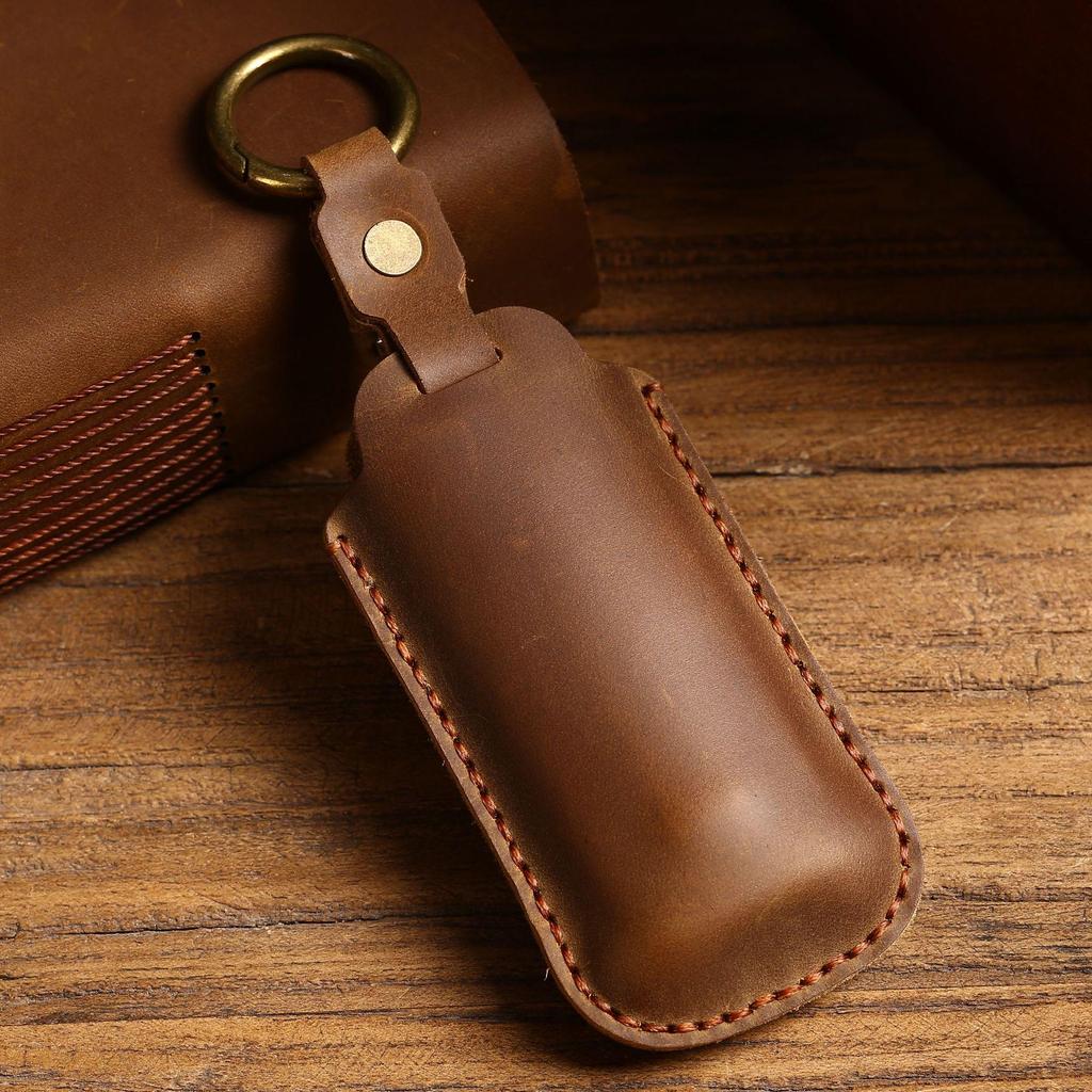 Genuine Leather Car Key Case for GAC Trumpchi GS8/GM8 - Full Coverage Protective Shell