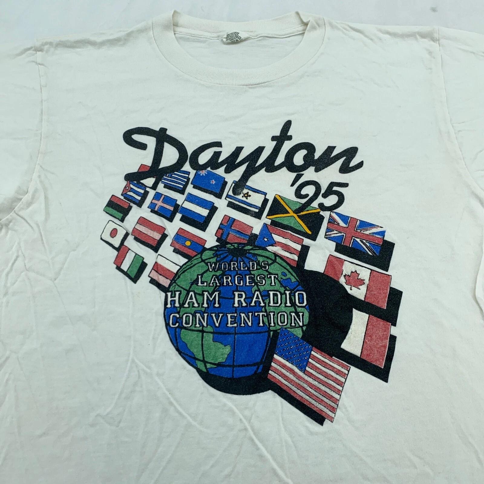 vtg 1995 DAYTON OHIO HAM RADIO CONVENTION T-Shirt MEDIUM 90s operator 3XL