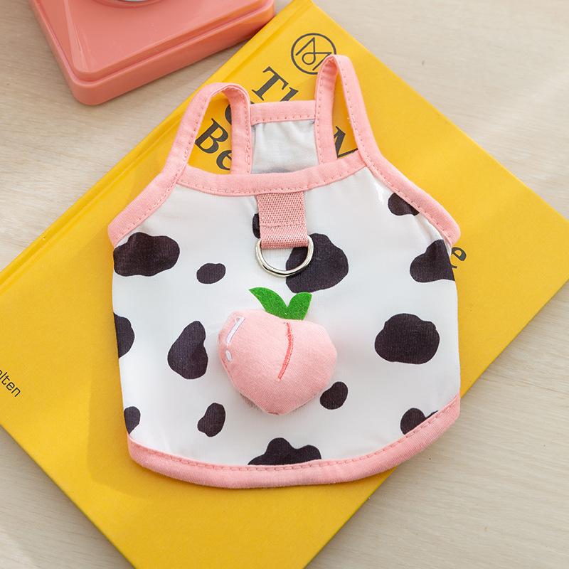 New Spring and Summer Cartoon Fruit Traction Suspender Small Dog Cat Puppy Dog Puppy Universal Clothing Pet Clothing