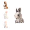 Cute Plush Bunny Keychain Pendant Fluffy White Rabbit Doll Backpack Decoration Gift For Girls