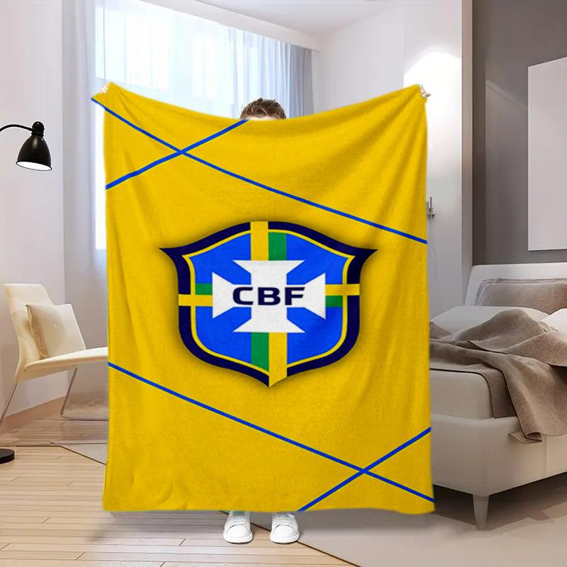 1PC Football pattern blanket, all season lightweight home office outdoor nap multifunctional blanket