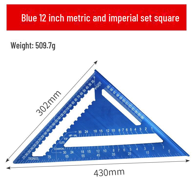 

Высокоточная многофункциональная линейка из алюминиевого сплава с углом 45° для деревообработки и утолщенным краем из нержавеющей стали