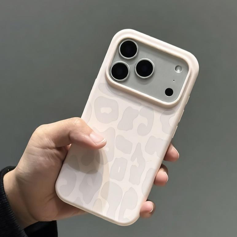 Ins Leopard Pattern Liquid Silicone Case For iPhone 17 11 12 13 14 15 16 Pro Max Plus Air Soft Camera Control Button Soft Cover
