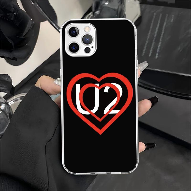 Custodia per Telefono Rock Band U-U2 per iPhone 13 12 Mini 11 Pro X XS Max XR 7 Plus 8 SE 6 6S 5 5S Cover in Silicone Morbido Fundas