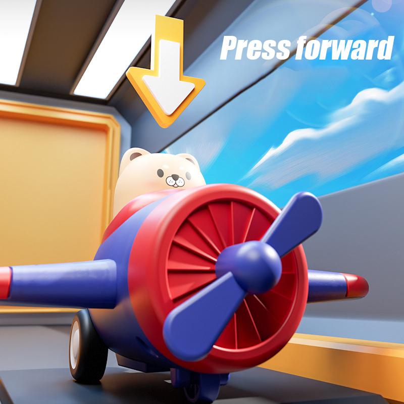 children's baby toys press forward animal cartoon airplane model with wheels inertia toys gifts for boys and girls 3-9 years old
