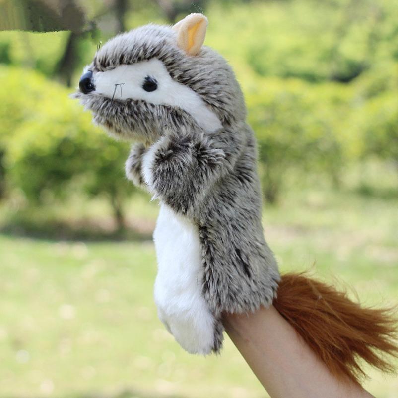 Animals Squirrel Plush Hand Puppet, Baby Kids Gift 27cm