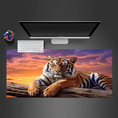 Tiger Mousepad Desk Pad Large Gaming Mouse Pad Gamer Ofice Mat Mouse Pad Light Gaming Room Desk Mat Unisex